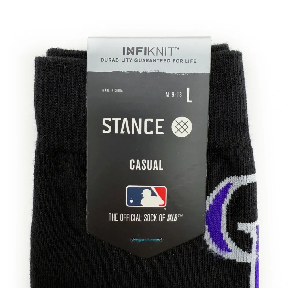 Stance Colorado Rockies Crew Socks Mens Large MLB Baseball Fan Gear Gift